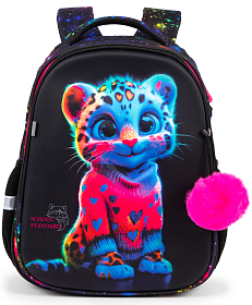 Шкільний ортопедичний рюкзак для дівчинки School Standard 38х30х18 см з Тигром для початкової школи (170-64)